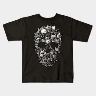 Cat Skull Interpretation Kids T-Shirt